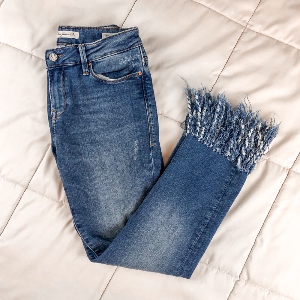 Mavi Kerry Ankle Fringed Hem Straight Leg Jeans